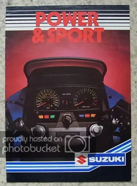 SUZUKI POWER & SPORT Motorcycles Sales Brochure 1984 XN85 TURBO GS850G GSX1100EF