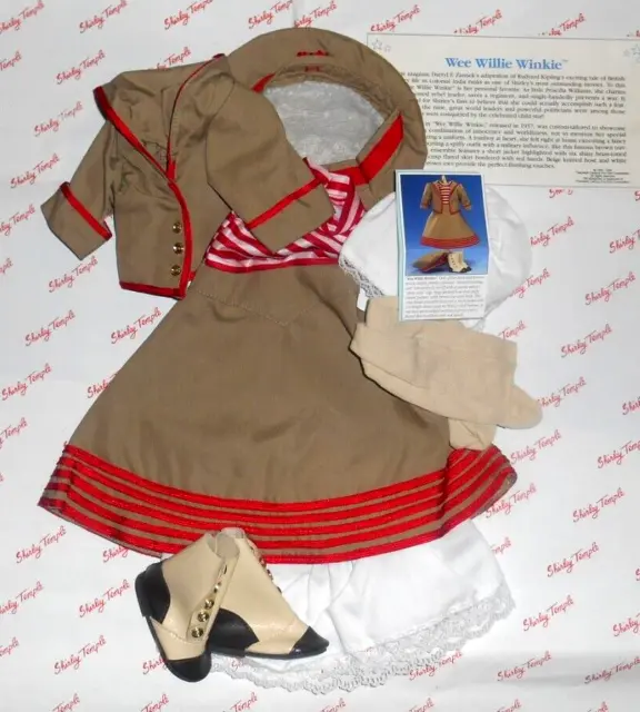 SHIRLEY TEMPLE Danbury mint WEE WILLIE WINKIE traveling dress COMPLETE outfit 2