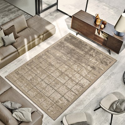 Japan Tappeto arredo Japan in bamboo con effetto slavato stone washed con retro in EVA 