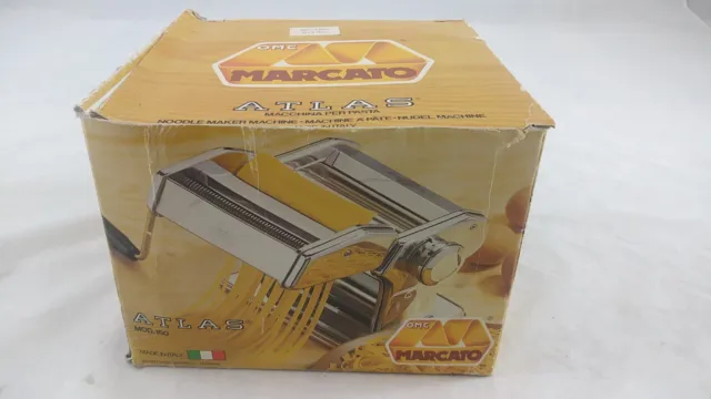 Marcato Atlas Pasta Maker 150 Roller Cutter box, manual and Spaghetti attachment