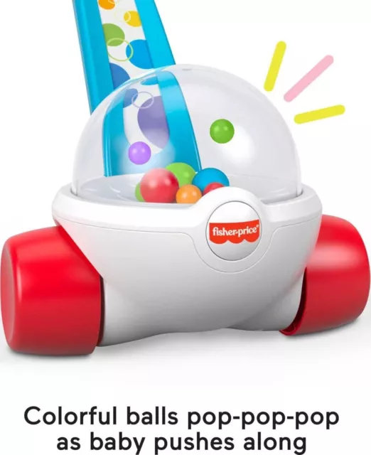 Fisher Price Corn Popper, Baby Toddler Push Toy, Popping Balls, Ages 1+ New 3