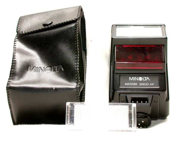 Minolta 2800 AF Shoe Mount Flash For Minolta Maxxum 7000 Film Cameras