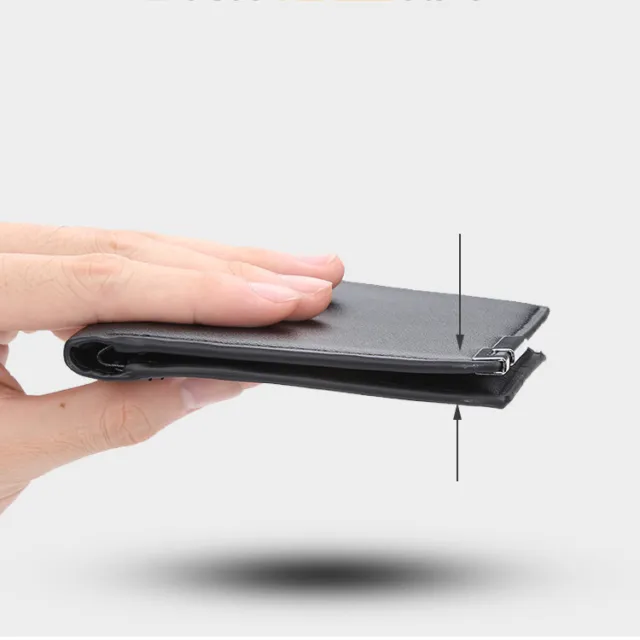 Mens Ultra-Slim Wallet Leather Bifold Credit Card Holder Pocket Purse Handbag US