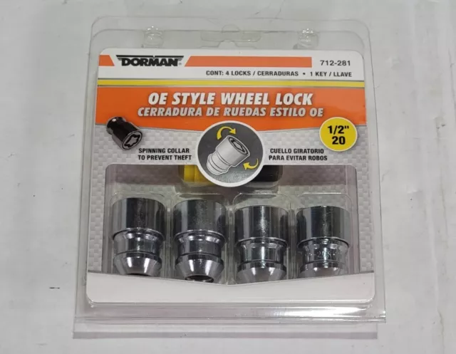 ✅ Wheel Lock Set Dorman 712-281 1/2-20 Wheel Lock Set Ford Dodge Jeep Chevrolet