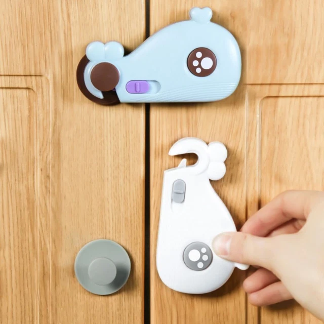 Shape Freezer Cabinet Buckle Refrigerator Lock Cabinet Locks Baby Safety Lock