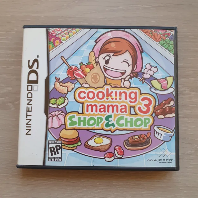 Cooking Mama 3 shop & chop Majesco Adventure Video Game Card For Nintendo DS