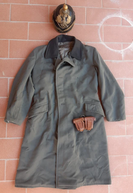 artiglieria Prussia: elmetto Pickelhaube + cappotto del soldato • impero tedesco