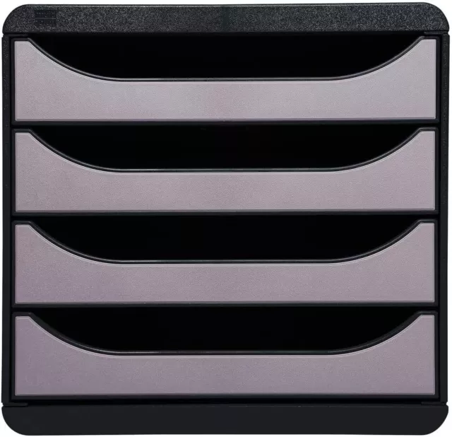 Exacompta 310438D Premium Ablagebox mit 4 Schubladen für DIN A4+ Dokumente. Bela