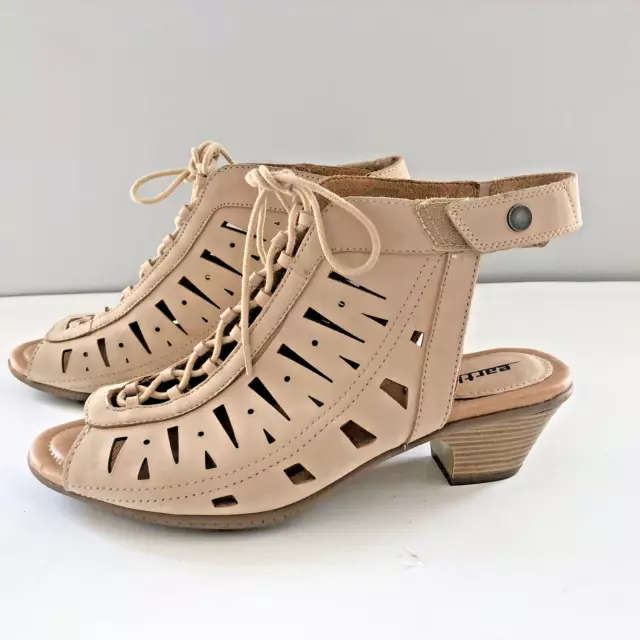 Earth Kristen Women’s Size 10 B Nude Leather Lace Up Shoes Sandals