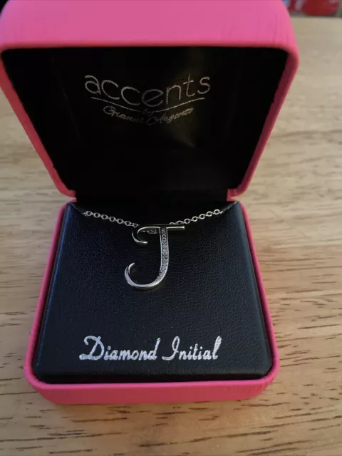 Diamond Initial Necklace - J