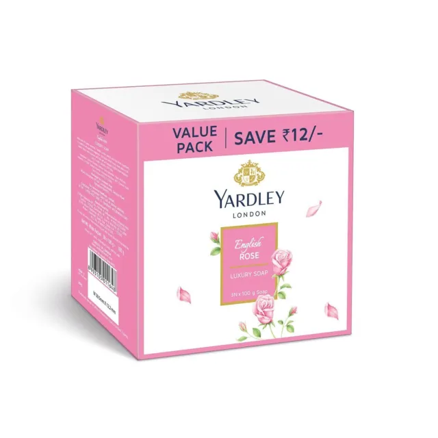 Yardley London Naturally English Luxusseife für Frauen, je 100 g (3er-Pack)