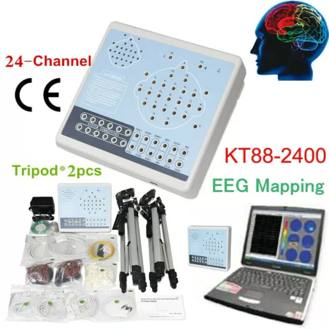 Digital Brain Electric Activity Mapping EEG machine System + Tripods 24 Channel