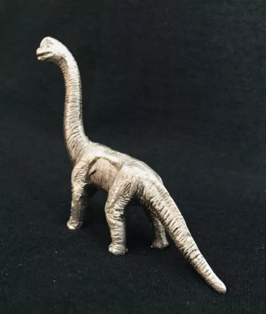 Pewter Brachiosaurus Dinosaur Reptile Metal Jurassic Park Figurine Statue H