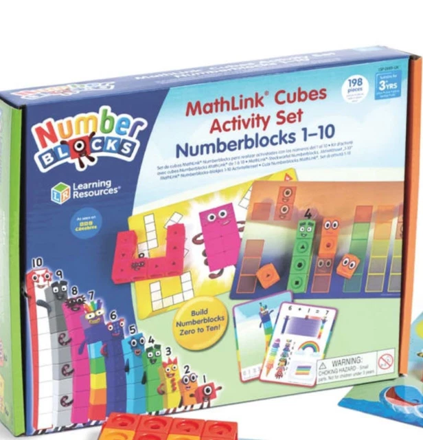 LEARNING RESOURCES MATHLINK Cubes Numberblocks 1-10 Activity Set ,3 ...