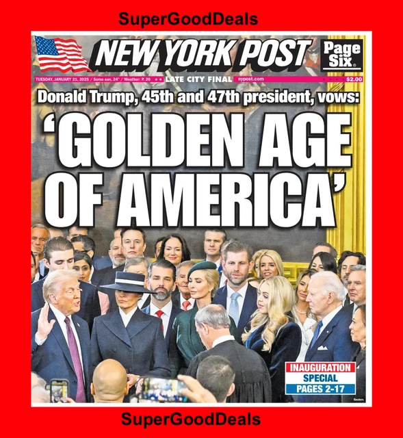 DONALD TRUMP GOLDEN AGE Inauguration Special/New York Post Newspaper 1 ...