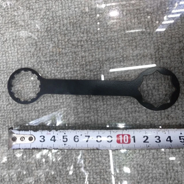 Versatile Tool Black Steel Front Fork Wrench for Mountain Bike Bicycle