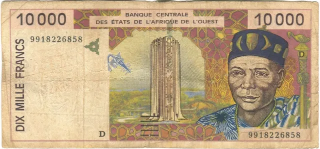 #9856- Mali 10000 Francs  1999 Fine