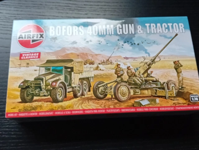 Maquette Airfix Canon 40mm + Tracteur - Échelle 1:72, Plastique à Monter