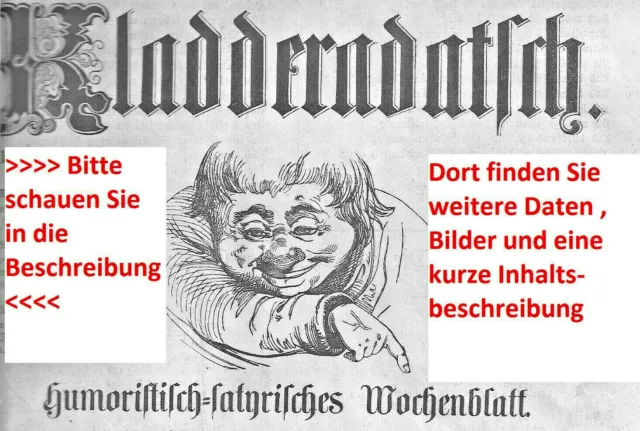 1925 Geburtstagszeitung Kladderadatsch Satire 99. Geburtstag Kult Karikatur