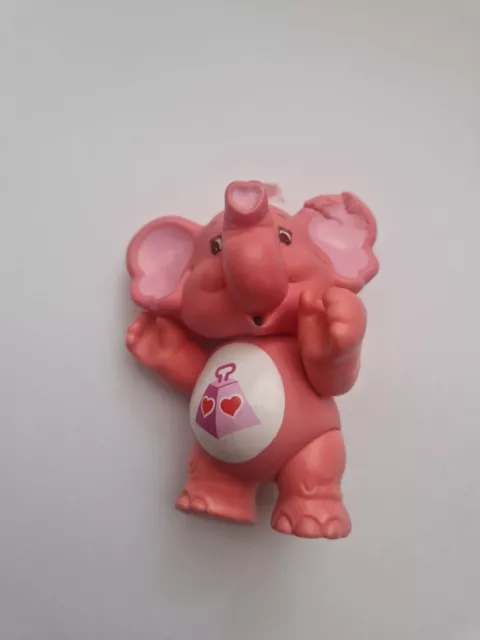 10Cm Vintage 1980'S Agc Lotsa Heart Elephant Care Bears Poseable Bear Figure