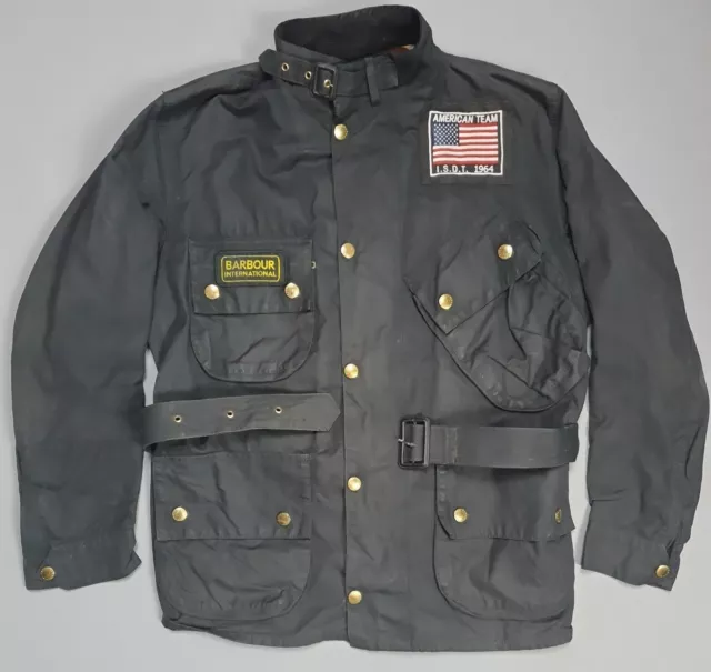 Giacca Barbour International American Team USA Wax Baker 36" da uomo taglia small S