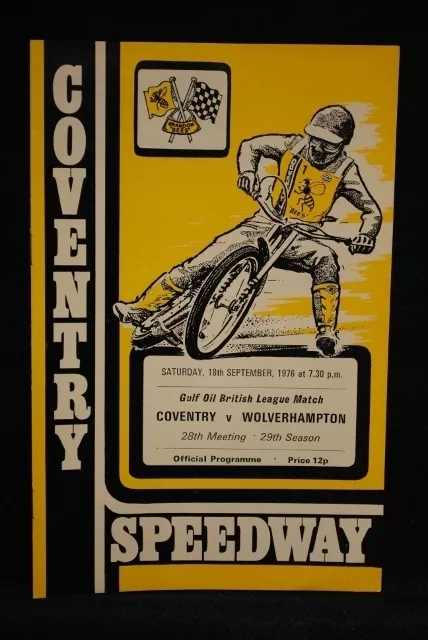 SPEEDWAY - Coventry vs Wolverhampton - 18 Sep 1976