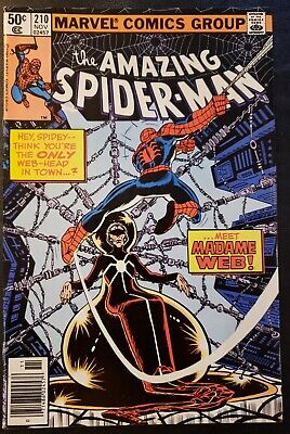 Amazing Spider-Man 210 - 1st App Madame Web Newsstand Hi Grade