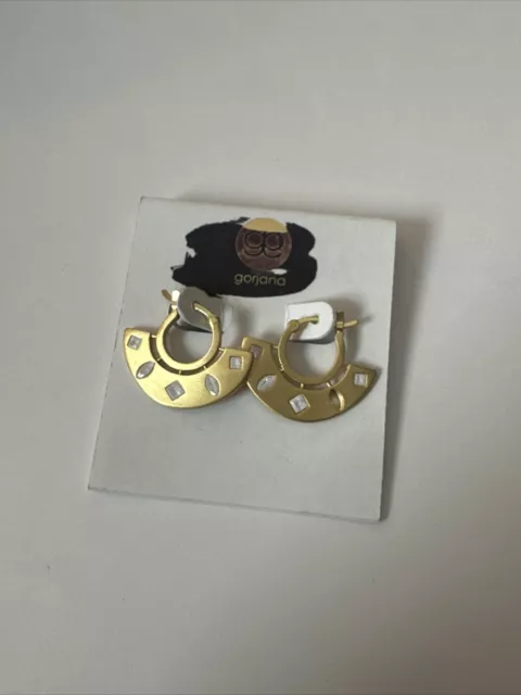 gorjana single earrings with defect gold tone