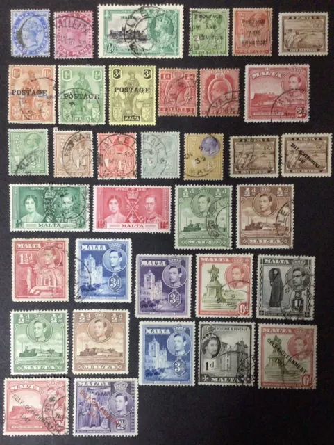 35 Malta Stamps, All Different All Good Condition, See Scans