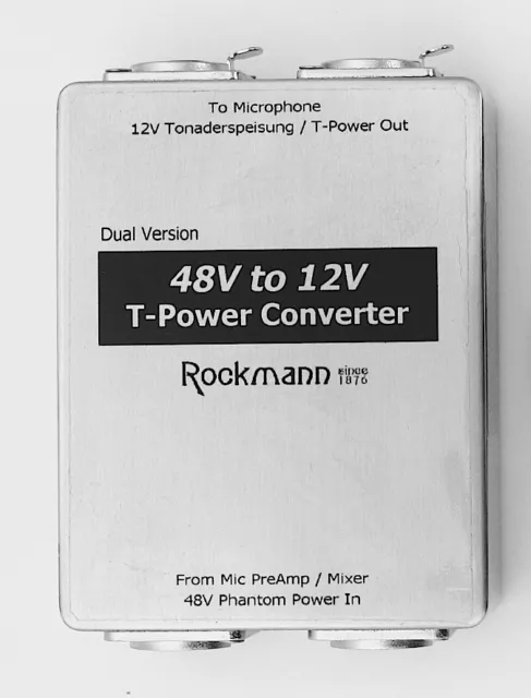 Dual 48V to 12V T-POWER CONVERTER ADAPTER Sennheiser MKH416 405 406T 415 P48 T12