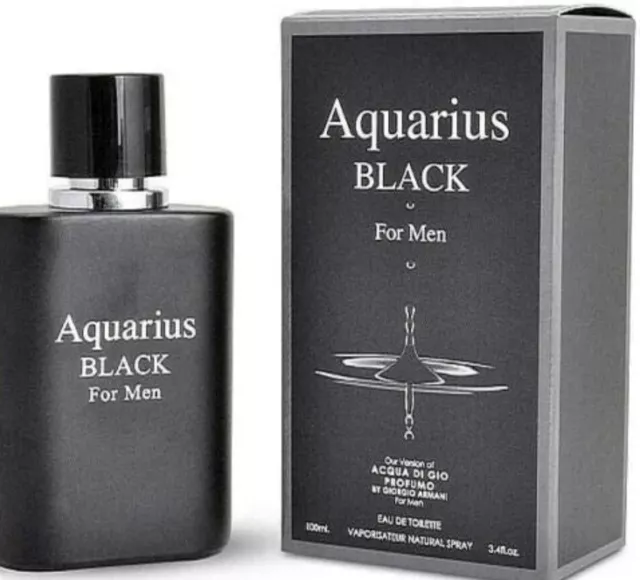 AQUARIUS BLACK POUR Homme 3.4 Ounce EDT Men's Cologne $14.99 - PicClick