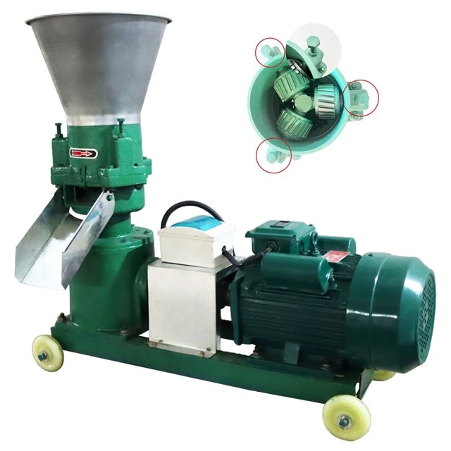 Livestock Feed:3MM Electric Feed Pellet Mill Machine 220V Big Power Motor 239172
