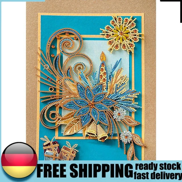 SoeHong 5D DIY Teilweise spezielle Form Bohrer Diamant Zeichnung Kit Blume Stras