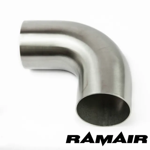 2.5" Inch 63mm 90 Degree Mandrel 1D 304 Stainless Steel Exhaust Bend - Manifold