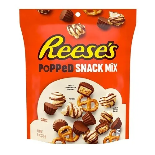 912035 1 X 226G Bag Reese's Reeses Popped Snack Mix Share Size Peanut Butter
