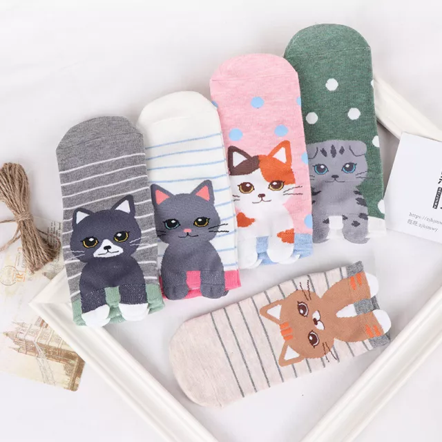 Women&Girls One Size Cat Lover Socks, Lovely Animals Socks, Cotton Soft Summer