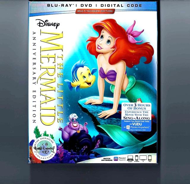 THE LITTLE MERMAID Anniversary Edition BluRay + Dvd + Digital