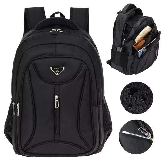 17.3" Laptop Backpack Waterproof Large Men Women Boys Rucksack Travel School Bag