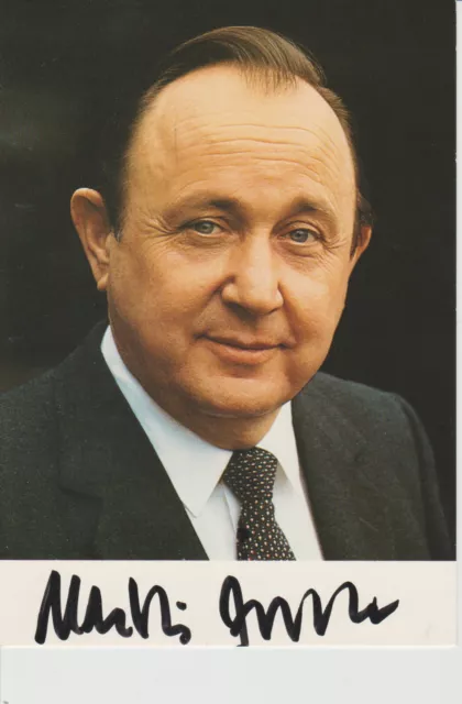 Hans Dietrich Genscher,  orig sign AK