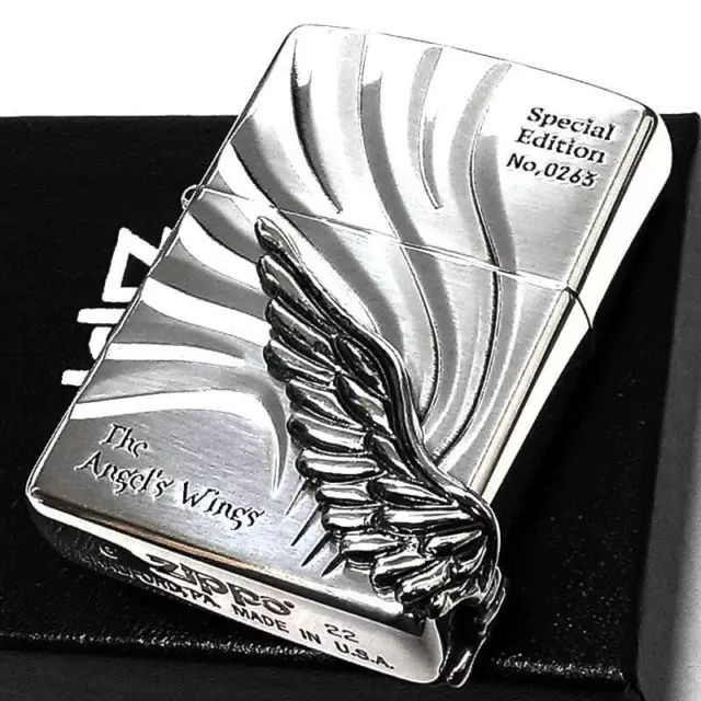 ZIPPO Limited Angel Wing Angel Wings Zippo Lighter Large Metal Serial NO Engra