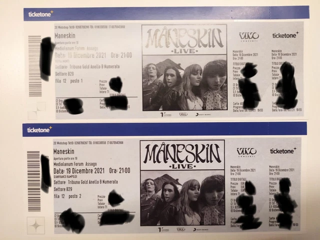 biglietti concerto maneskin