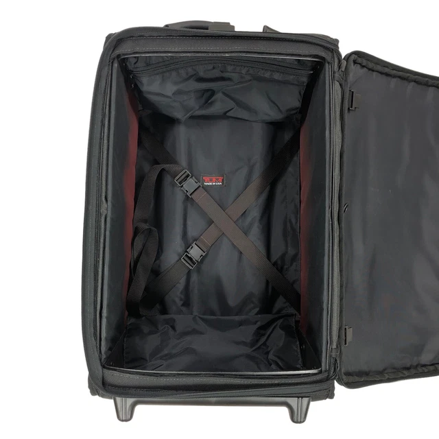 Tumi Alpha Upright Suitcase Luggage 2 Wheel Rolling 23-25.5 Inches Black USA 7