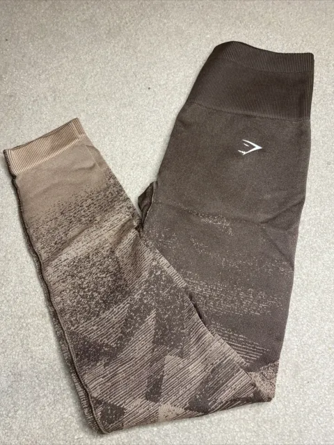 Gymshark Adapt Ombre Seamless Leggings Triangle Penny Brown size xs