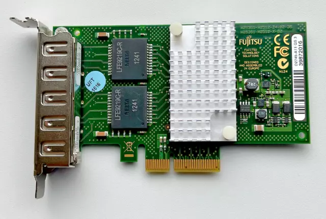 Fujitsu Intel 82580 Quad-Port Gigabit Netzwerkkarte Low Profile - getestet -