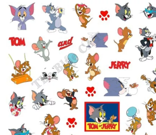 Nail Art Aufkleber Transfers selbstklebend Tom und Jerry Nail Art Dekoration 2