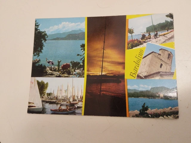 LAGO DI GARDA BARDOLINO Verona Cartolina Anni 70 Vedutine