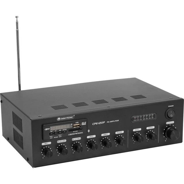 Omnitronic CPE-120P ELA Amplificateur ELA 120 W 4 canaux 1 zone