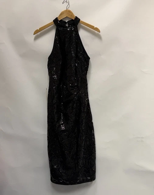 abbey clancy lipsy black dress X Lace Cocktail Midi Sequin UK 8 BNWT Long Sleeve £19.36 cow leather dress shoes