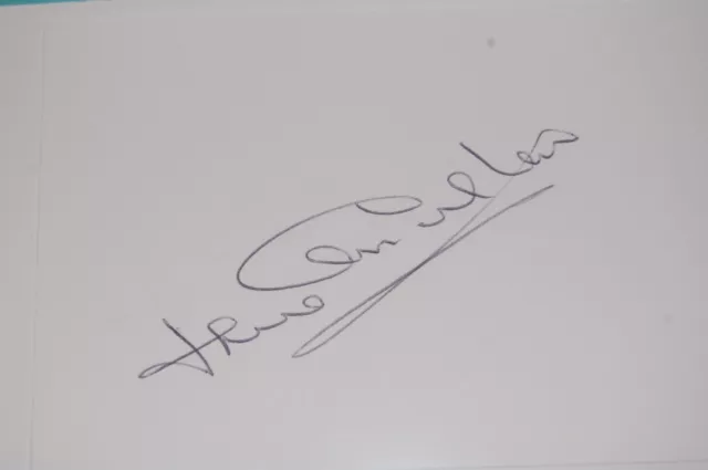 1966 World Cup Jack Charlton Signed White Card 5X3 Inches