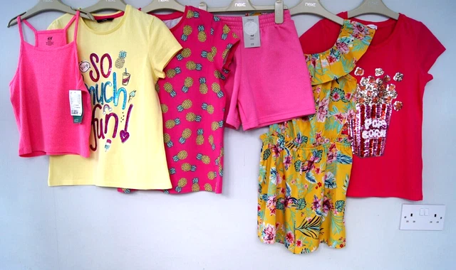 Girls Summer Tops, Playsuit & Shorts Bundle Age 11-12 Years New/VGC